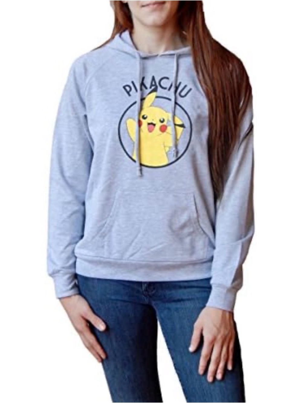 Pokemon Team Pikachu Juniors Grey Hoodie (Large)